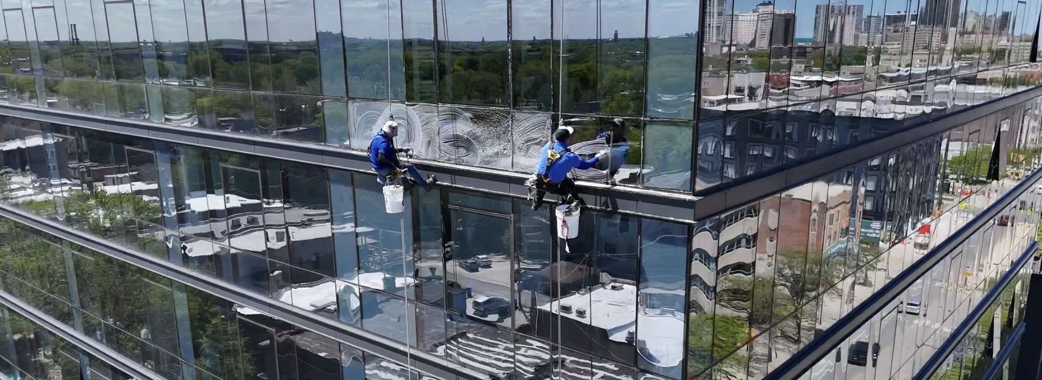Galaxy Windows Cleaning team at work